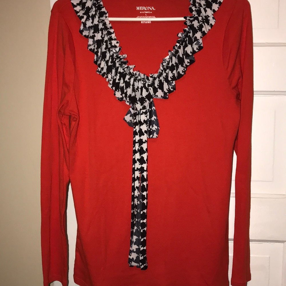 Long sleeve tie shirt